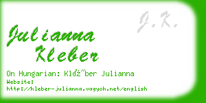 julianna kleber business card